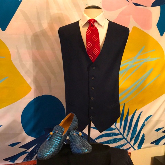 Navy blue Dress Vest - Picture 1 of 17